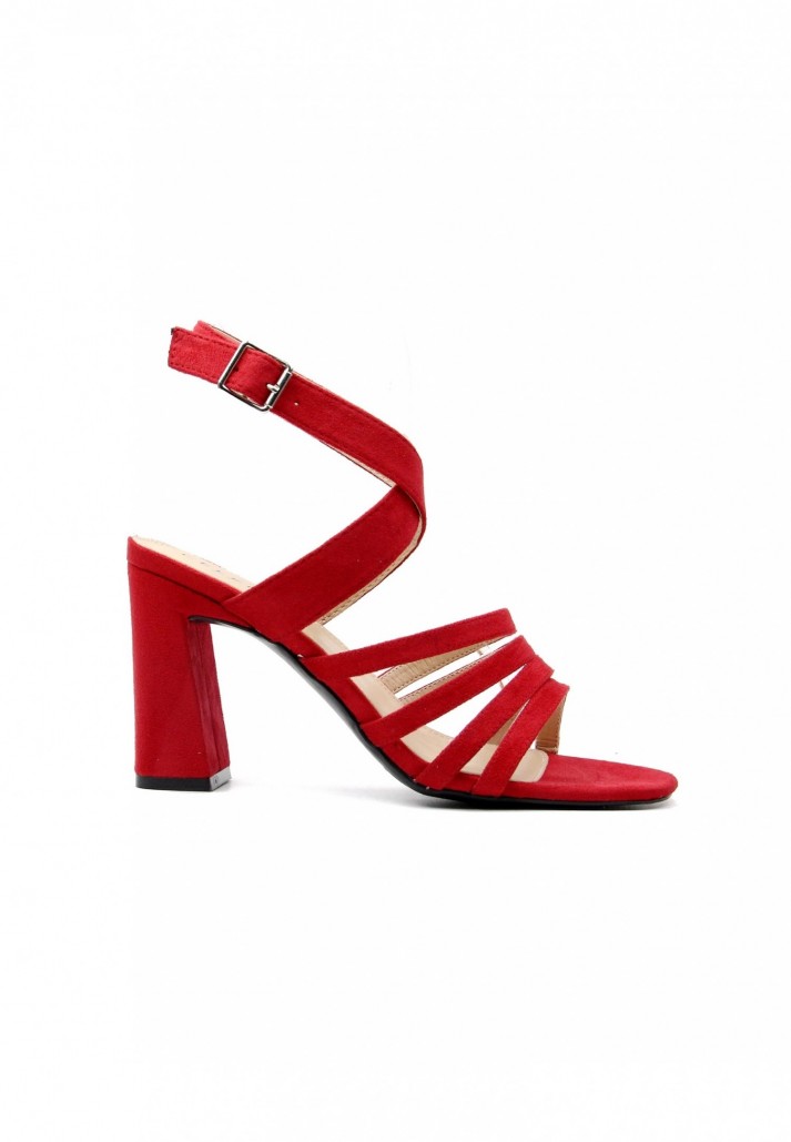 Sandales Cecily à talon Rouge