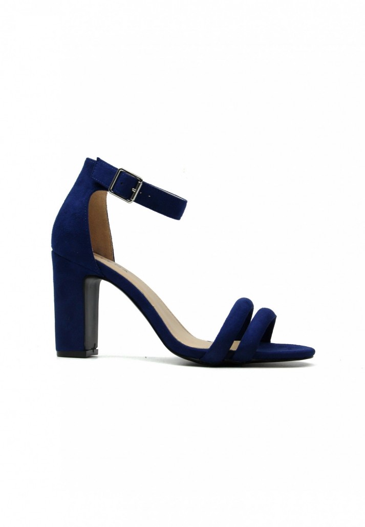 Sandales Chelsie à talon Bleu